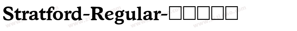 Stratford-Regular字体转换