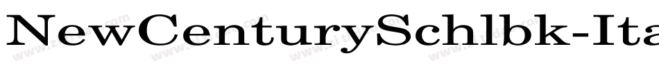 NewCenturySchlbk-Italic字体转换