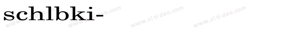 schlbki字体转换