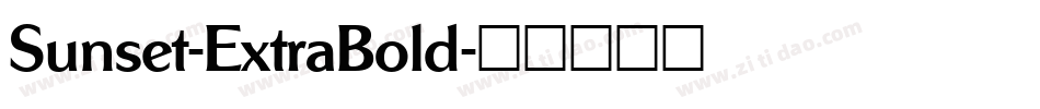 Sunset-ExtraBold字体转换