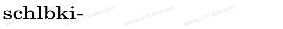schlbki字体转换
