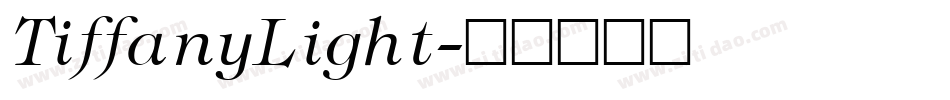TiffanyLight字体转换