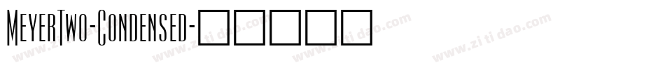 MeyerTwo-Condensed字体转换