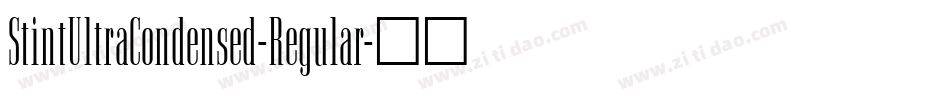 StintUltraCondensed-Regular字体转换