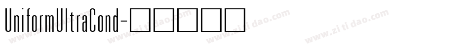 UniformUltraCond字体转换