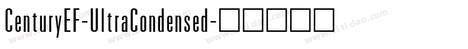 CenturyEF-UltraCondensed字体转换