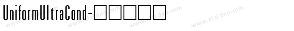 UniformUltraCond字体转换