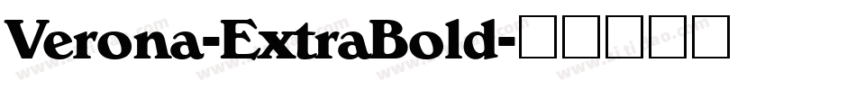 Verona-ExtraBold字体转换