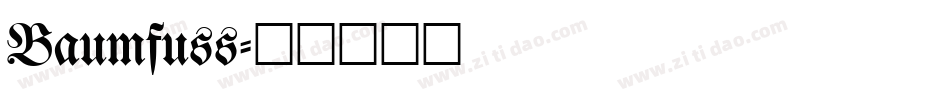 Baumfuss字体转换