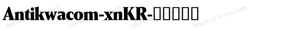Antikwacom-xnKR字体转换