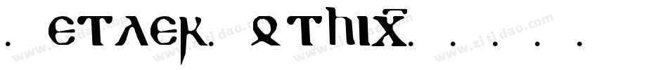 SetlerGothic字体转换