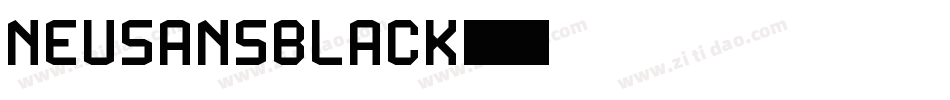 NeuSansBlack字体转换