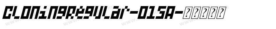 CloningRegular-O15A字体转换
