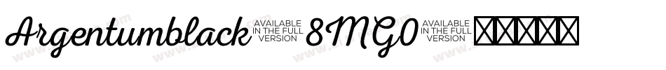 Argentumblack-8MG0字体转换