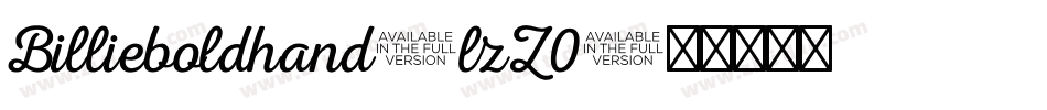 Billieboldhand-lzZ0字体转换