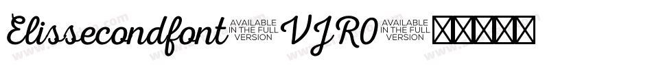 Elissecondfont-VJR0字体转换