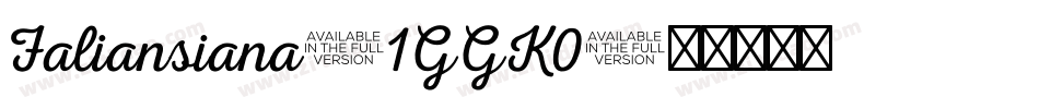 Faliansiana-1GGK0字体转换