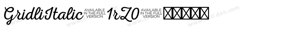 GridliItalic-1rZ0字体转换