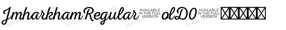 JmharkhamRegular-olD0字体转换