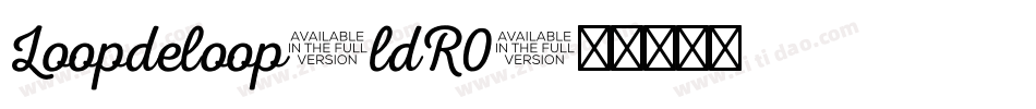 Loopdeloop-ldR0字体转换