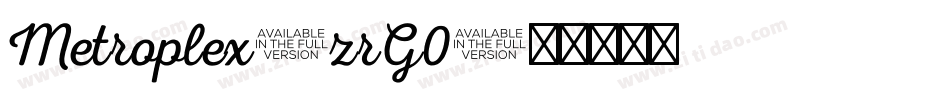 Metroplex-zrG0字体转换