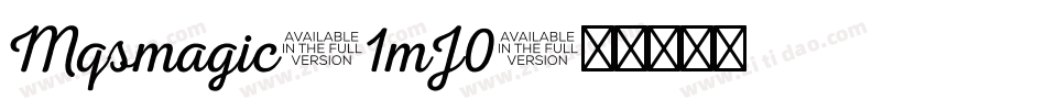 Mqsmagic-1mJ0字体转换