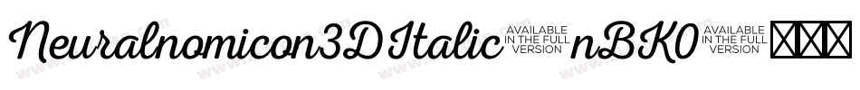 Neuralnomicon3DItalic-nBK0字体转换