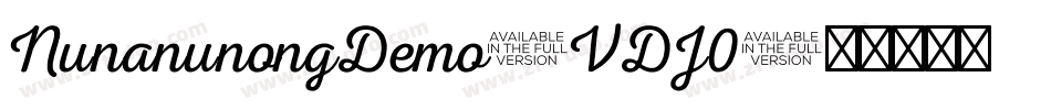 NunanunongDemo-VDJ0字体转换