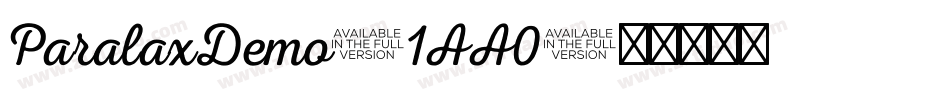 ParalaxDemo-1AA0字体转换