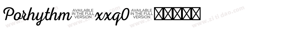 Porhythm-xxq0字体转换