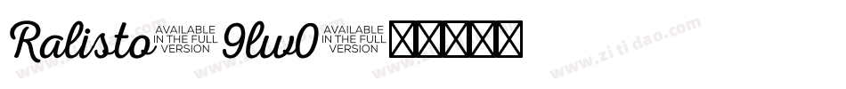 Ralisto-9lw0字体转换