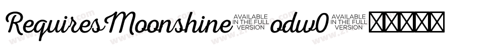 RequiresMoonshine-odw0字体转换