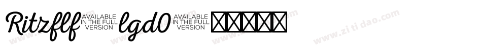 Ritzflf-lgd0字体转换