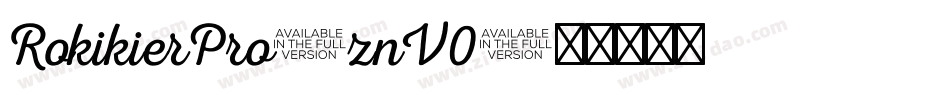 RokikierPro-znV0字体转换