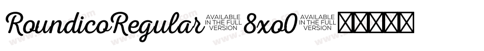 RoundicoRegular-8xo0字体转换