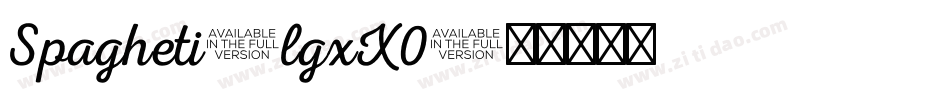 Spagheti-lgxX0字体转换