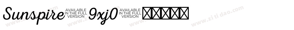 Sunspire-9xj0字体转换