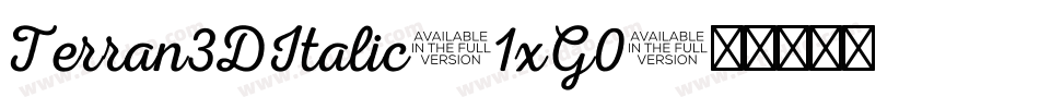 Terran3DItalic-1xG0字体转换