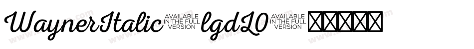 WaynerItalic-lgdL0字体转换