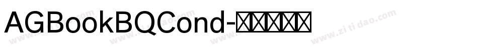 AGBookBQCond字体转换