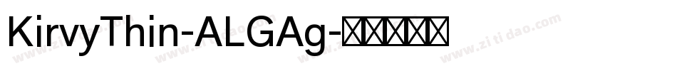 KirvyThin-ALGAg字体转换