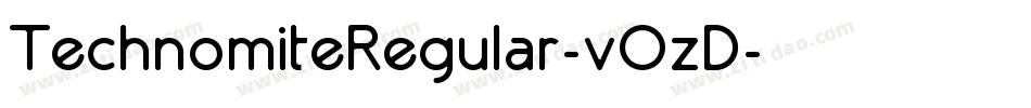 TechnomiteRegular-vOzD字体转换