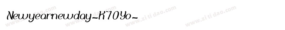 Newyearnewday-K70Yo字体转换