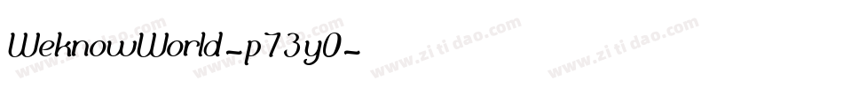 WeknowWorld-p73yO字体转换