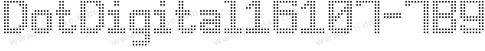 DotDigital16107-7B9O4字体转换