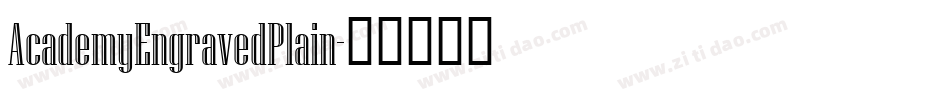 AcademyEngravedPlain字体转换