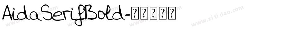 AidaSerifBold字体转换