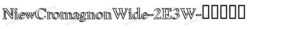 NiewCromagnonWide-2E3W字体转换
