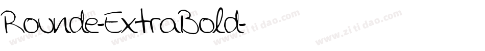 Rounde-ExtraBold字体转换
