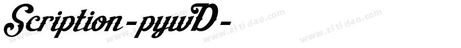 Scription-pywD字体转换